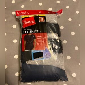 Hanes Tagless T-Shirts in Gray and Navy and Black